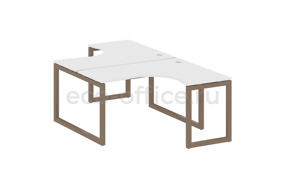 Рабочая станция криволинейная METAL SYSTEM QUATTRO 5x5 50БО.РАС-СА-2.3 Белый / Мокко металл  стоимость