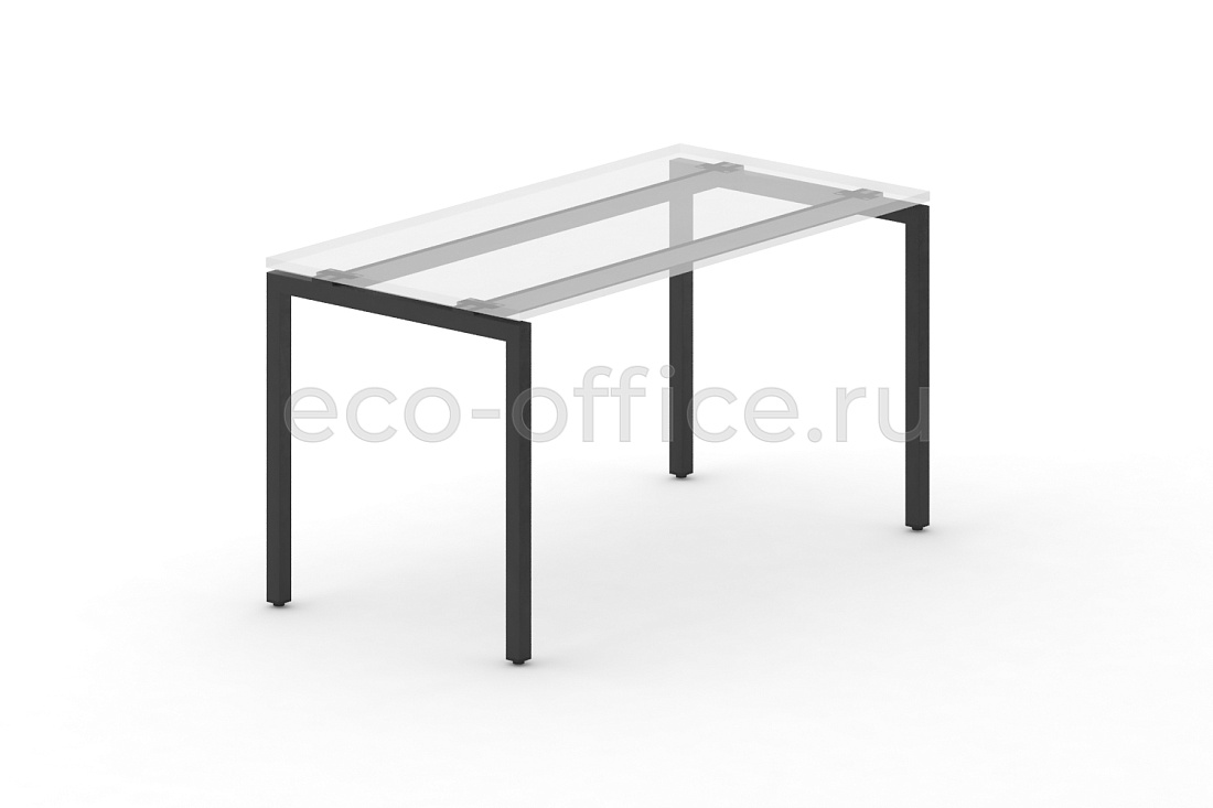Металлокаркас на П-образных опорах 40x40 для стола 1400*720 Черный металл  стоимость