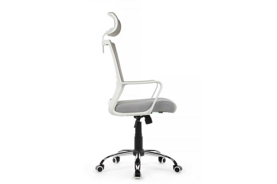 кресло rv chair mint 1029hw серая сетка / серая ткань фото