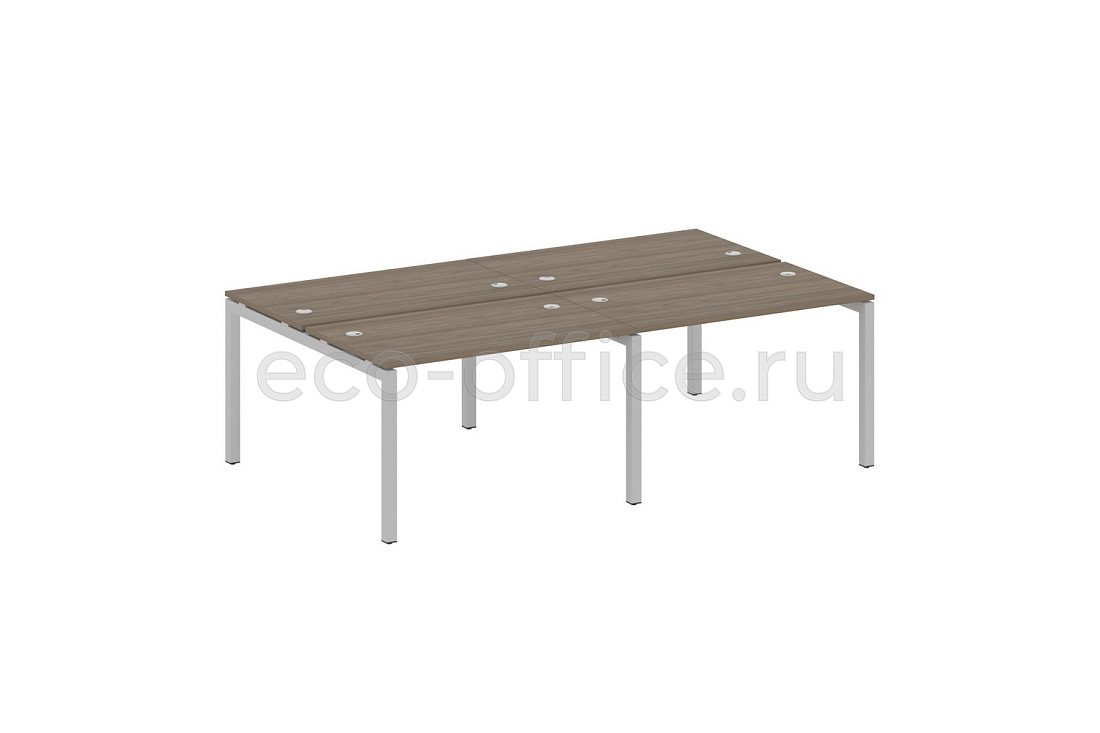 Рабочая станция на 4 рабочих места METAL SYSTEM QUATTRO 5x5 50БП.СМ-4.2 Вяз Благородный / Серый металл  стоимость