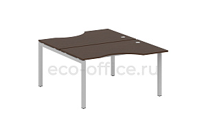 Рабочая станция криволинейная METAL SYSTEM QUATTRO 5x5 50БП.РАС-СА-2.2 Венге Цаво / Серый металл фото