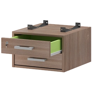 Тумба подвесная для столов на м/каркасе гл.600 мм Protech АМТ2-02М.60 Темный шимо фото