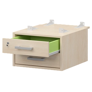 Тумба подвесная для столов на м/каркасе гл.730 мм Protech АМТ2-02М.73 Бук/Белый фото