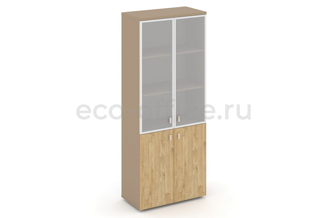 Шкаф высокий широкий ESTETICA ES.ST-1.2R Латте / Тиквуд Светлый купить в Москве