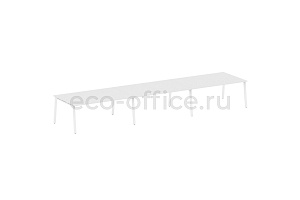 Стол переговорный (3 столешницы) METAL SYSTEM STYLE БА.ПРГ-3.5 Белый / Белый металл фото