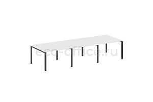 Стол переговорный (3 столешницы) METAL SYSTEM STYLE БП.ПРГ-3.2 Белый / Антрацит металл фото