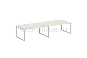Стол переговорный (2 столешницы) METAL SYSTEM STYLE БО.ПРГ-2.5 Дуб Наварра / Серый металл фото