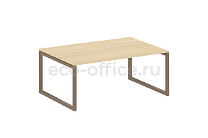 Стол переговорный (1 столешница) METAL SYSTEM QUATTRO 5x5 50БО.ПРГ-1.5 Акация Лорка / Мокко металл фото