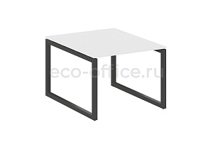Стол переговорный (1 столешница) METAL SYSTEM QUATTRO 5x5 50БО.ПРГ-1.1 Белый / Антрацит металл фото