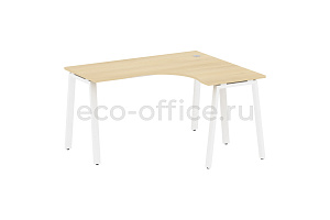 Стол криволинейный правый METAL SYSTEM STYLE БА.СА-3 (R) Акация Лорка / Белый металл фото