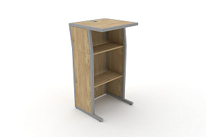 Трибуна DESK DK-TR Тиквуд Светлый / Серый металл фото