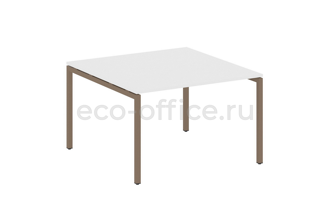 Стол переговорный (1 столешница) METAL SYSTEM QUATTRO 4x4 40БП.ПРГ-1.2 Белый / Мокко металл  стоимость