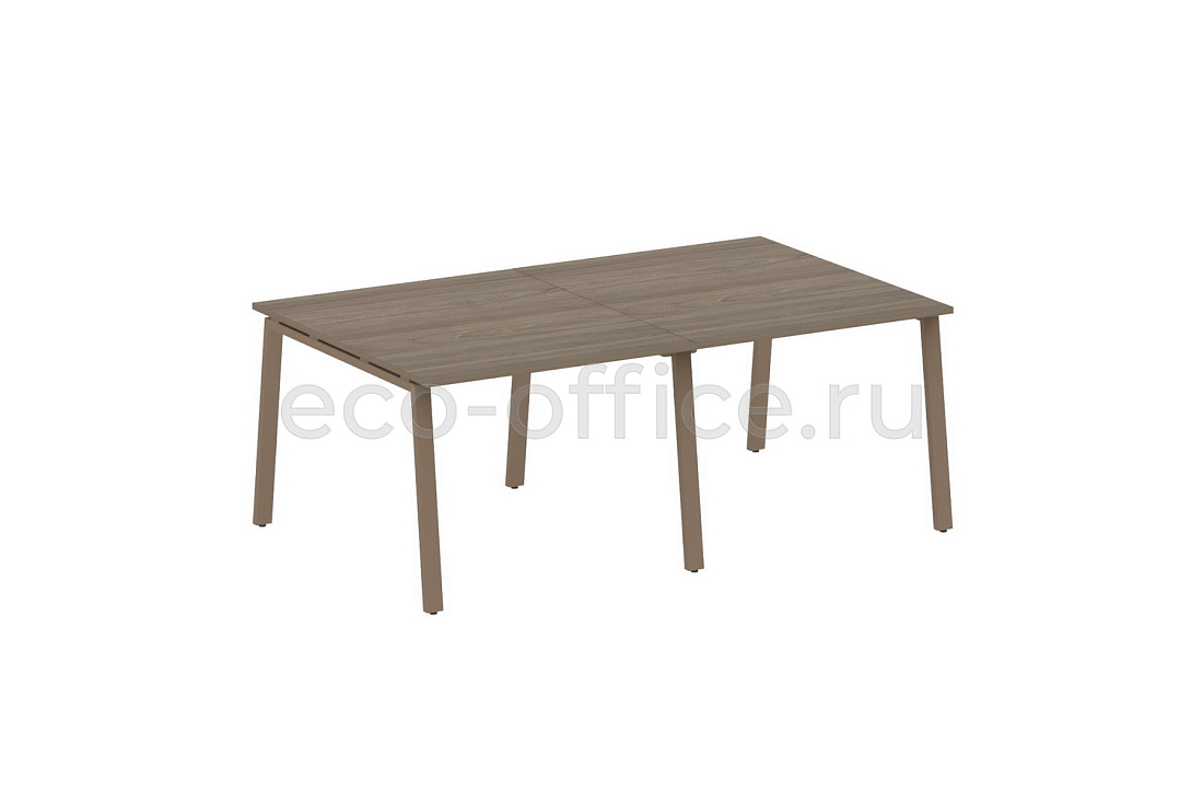 Стол переговорный (2 столешницы) METAL SYSTEM STYLE БА.ПРГ-2.1 Вяз Благородный / Мокко металл  стоимость
