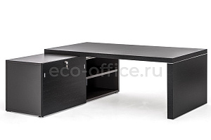 Стол SX/DX на широкой опоре TITANO PTI9920010C35WH Черное Дерево фото