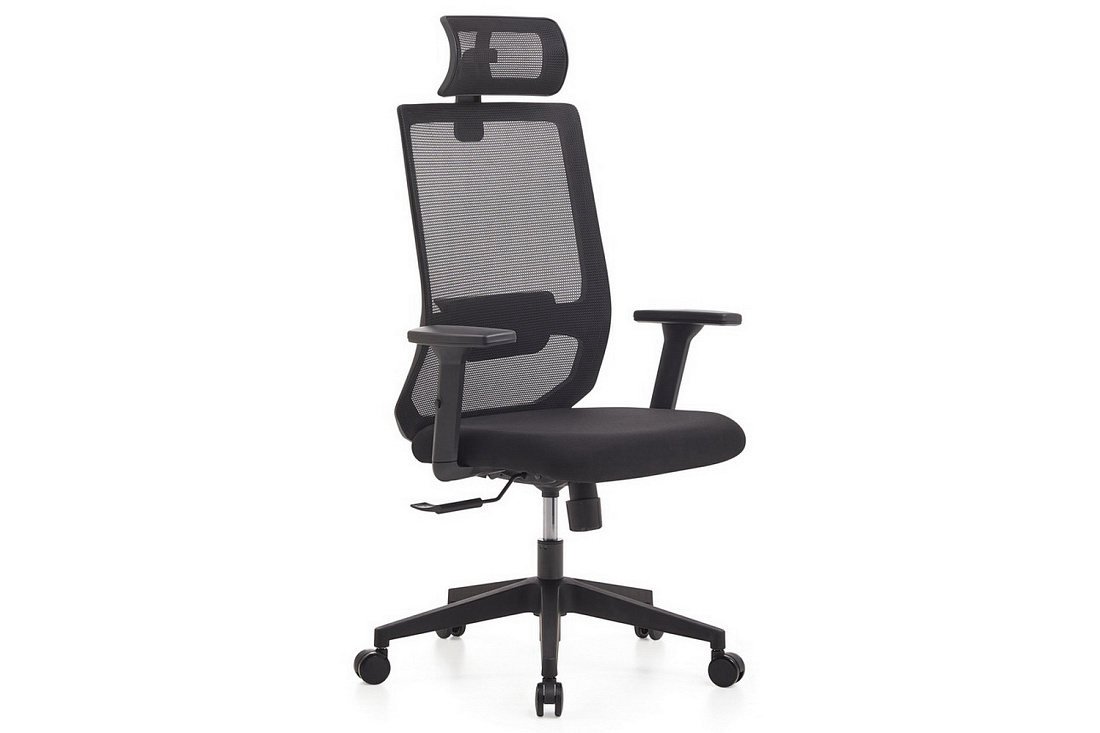 кресло rv chair lid 853a-dp3d чёрная сетка / чёрная ткань фото