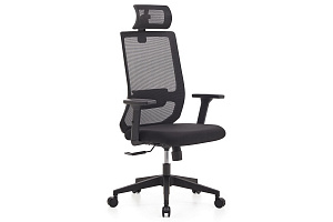 Кресло RV Chair LID 853A-DP3D Чёрная сетка / Чёрная ткань фото