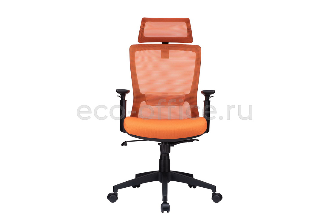Кресло эргономичное RV Design LINE W-202 AC Чёрный пластик / Оранжевая сетка  стоимость