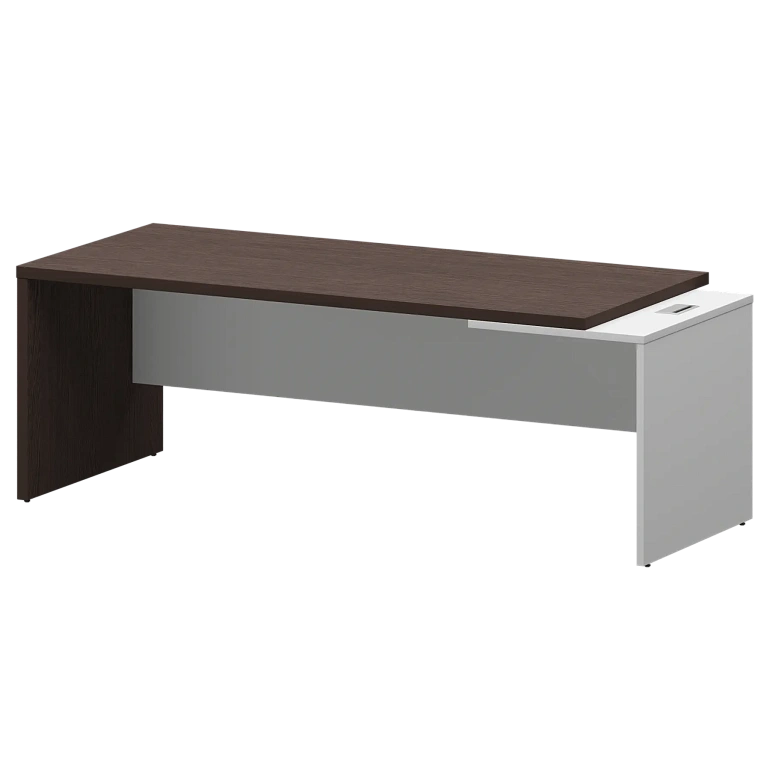 стол руководителя правый protech kz-22r дуб венге/белый фото