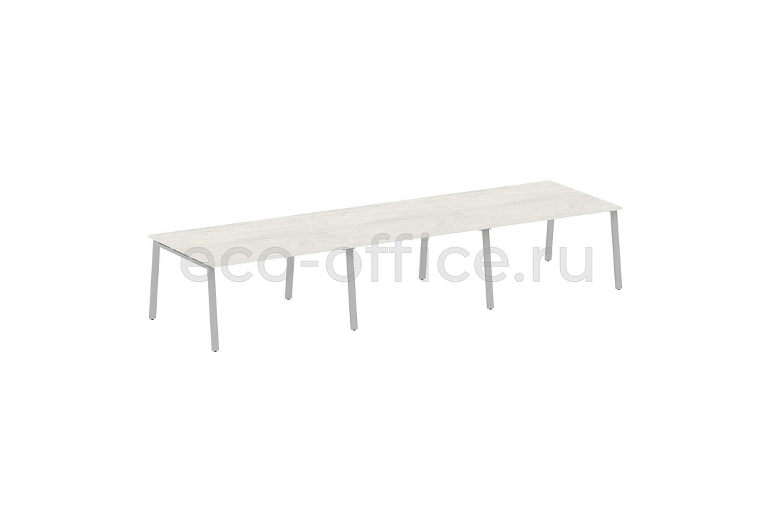 Стол переговорный (3 столешницы) METAL SYSTEM STYLE БА.ПРГ-3.3 Дуб Наварра / Серый металл  стоимость