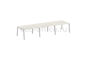 Стол переговорный (3 столешницы) METAL SYSTEM STYLE БА.ПРГ-3.3 Дуб Наварра / Серый металл фото