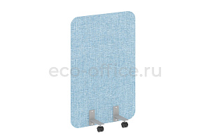 Перегородка на металлических опорах, на роликах R-LINE SOFT AP.R-80-120 Рогожка Romeo 01 / Серый металл фото