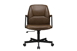 Кресло ECO-CHAIR NOLAN W-256 Тёмно-коричневая экокожа фото