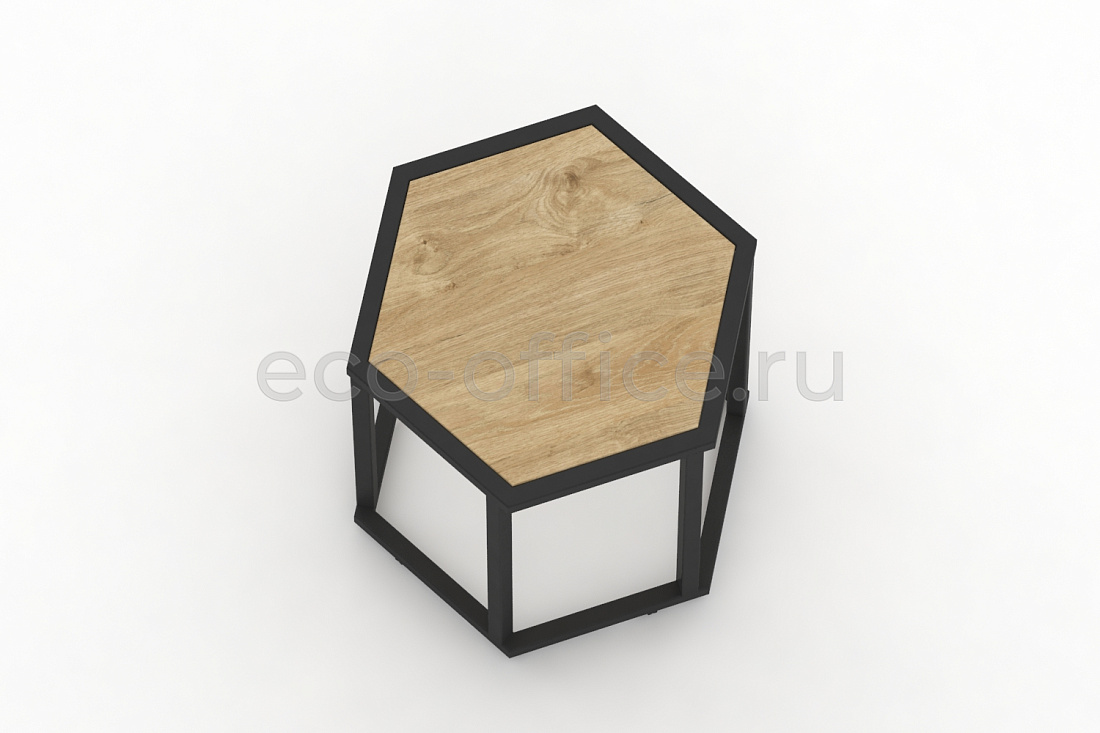 Стол журнальный HEX-450 Тиквуд Светлый / Чёрный металл  стоимость