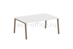 Стол переговорный (1 столешница) METAL SYSTEM STYLE БА.ПРГ-1.5 Белый / Мокко металл фото