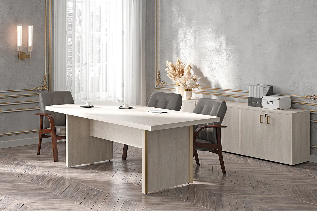 кабинет руководителя chikago дуб шамони светлый фото