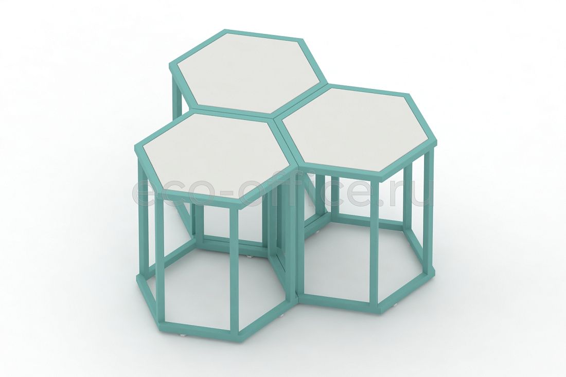 Стол журнальный HEX-450 ColorPastel Сатин / Светло-зелёный (RAL 6027)  стоимость