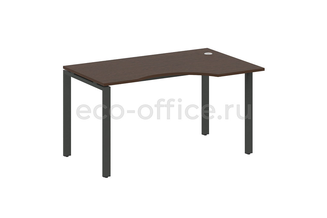 Стол криволинейный правый METAL SYSTEM STYLE БП.СА-2 (R) Венге Цаво / Антрацит металл  стоимость