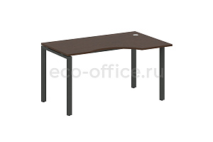 Стол криволинейный правый METAL SYSTEM STYLE БП.СА-2 (R) Венге Цаво / Антрацит металл фото