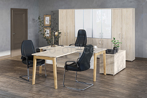 Кабинет руководителя ONIX WOOD DIRECT Денвер Светлый / Дуб Светлый фото