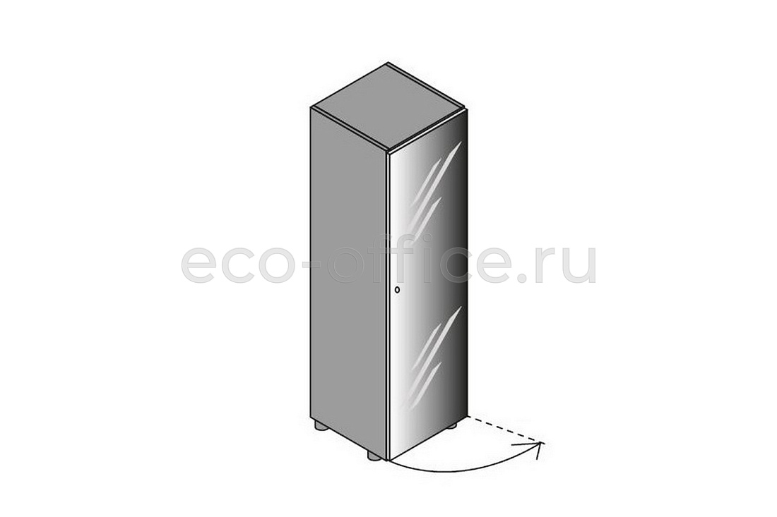 Шкаф средний правосторонний с 1 стеклянной дверцей E.O.S. 118276 Black / Black  стоимость