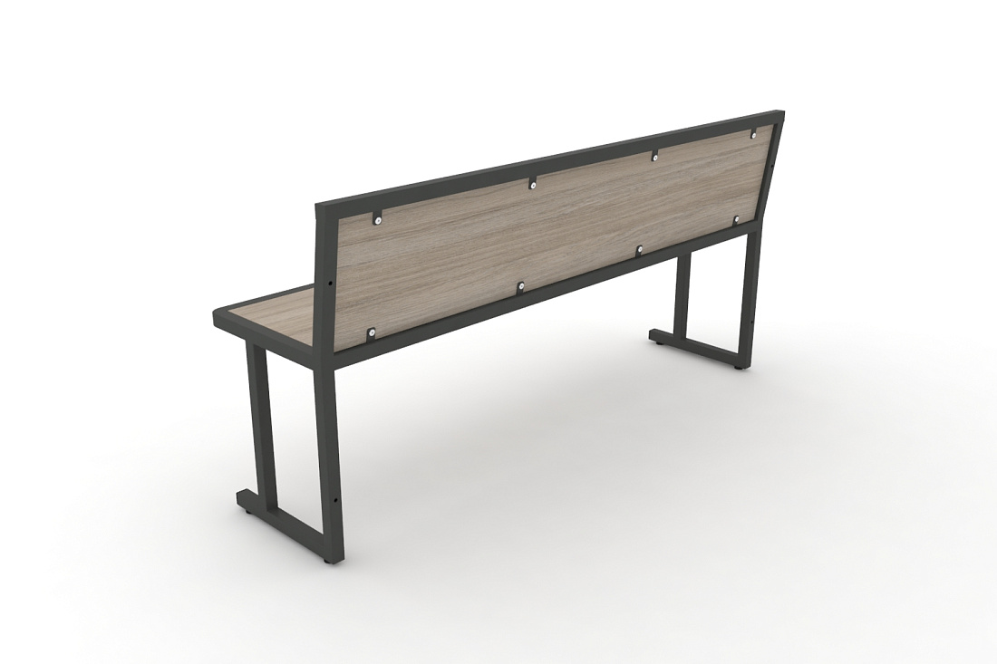 Скамья учебная трехместная DESK DK-1500L Дуб Аттик / Антрацит Металл  стоимость