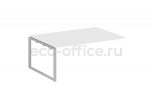 Проходной наборный элемент переговорного стола METAL SYSTEM STYLE БО.ППРГ-5 Белый / Серый металл фото