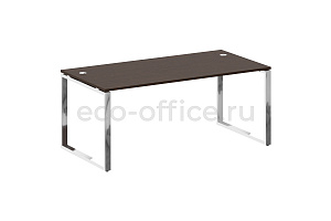 Стол рабочий руководителя METAL SYSTEM DIRECT БО.СРР-5.9 Венге Цаво / Нержавеющая сталь фото