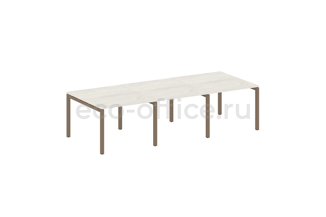 Стол переговорный (3 столешницы) METAL SYSTEM QUATTRO 5x5 50БП.ПРГ-3.1 Дуб Наварра / Мокко металл  стоимость