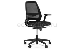 Кресло для персонала 4U MESH 600 3D black SLW 50 Чёрная ткань фото
