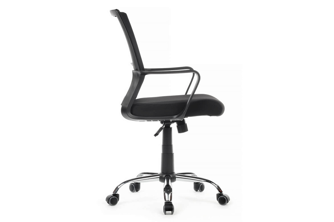 кресло rv chair mint 1029mb чёрная сетка / чёрная ткань фото