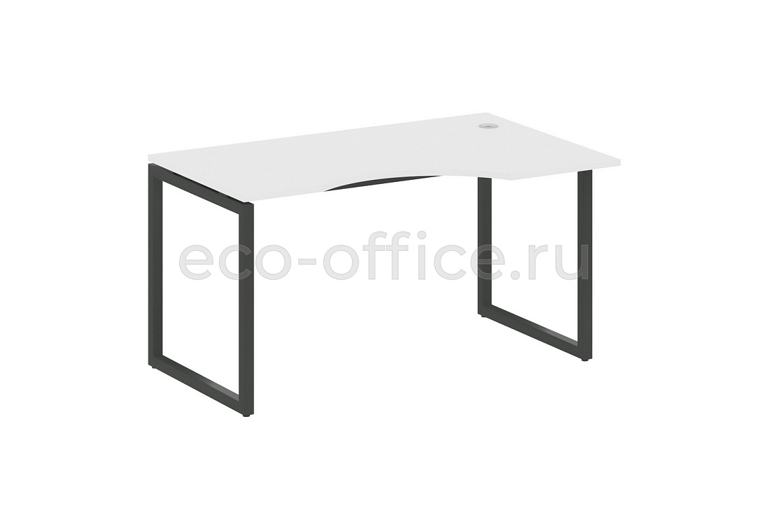 Стол криволинейный правый METAL SYSTEM QUATTRO 4x4 40БО.СА-2 Пр Белый / Антрацит металл  стоимость