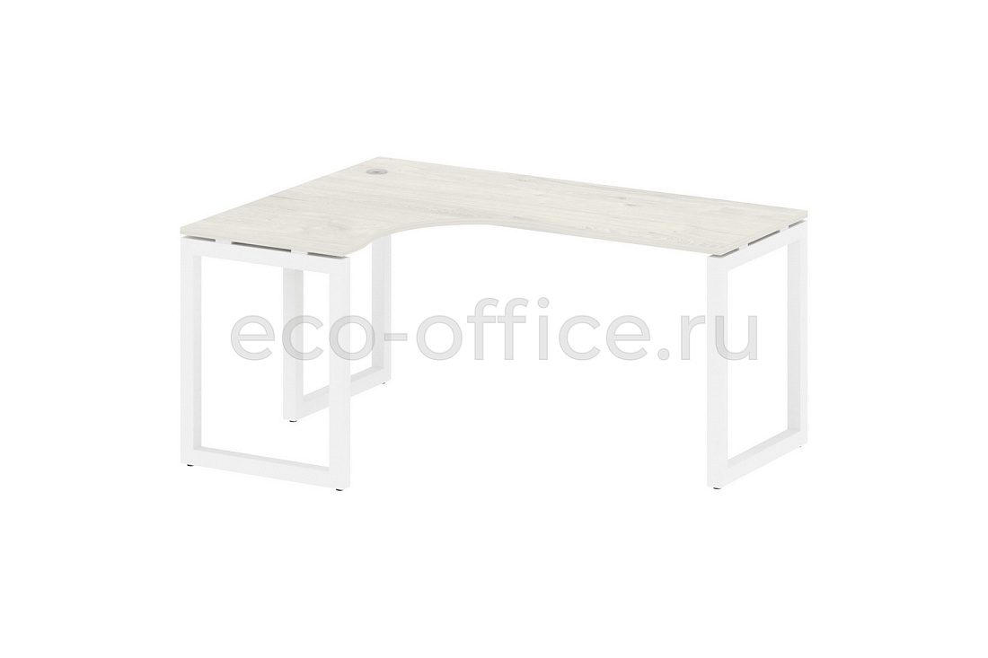 Стол криволинейный левый METAL SYSTEM QUATTRO 5x5 50БО.СА-4 Л Дуб Наварра / Белый металл  стоимость