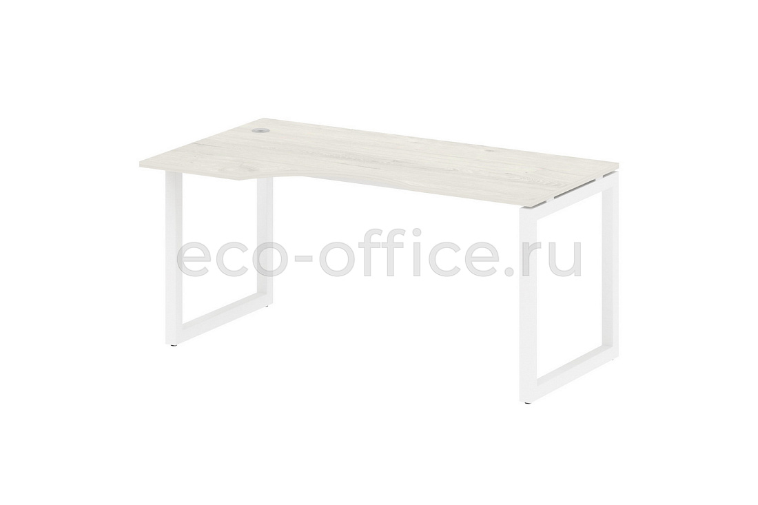 Стол криволинейный левый METAL SYSTEM QUATTRO 5x5 50БО.СА-1 Л Дуб Наварра / Белый металл  стоимость