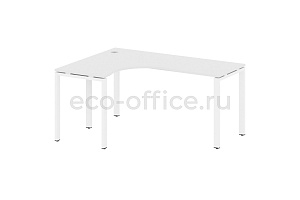 Стол криволинейный левый METAL SYSTEM STYLE БП.СА-4 (L) Белый / Белый металл фото