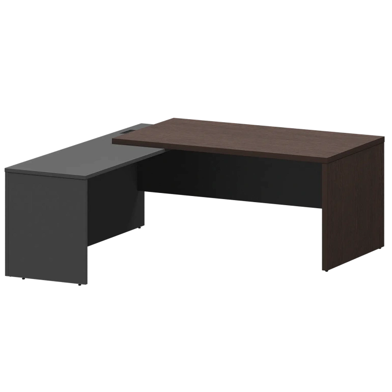 стол руководителя левый protech kzp-18l дуб венге/графит фото