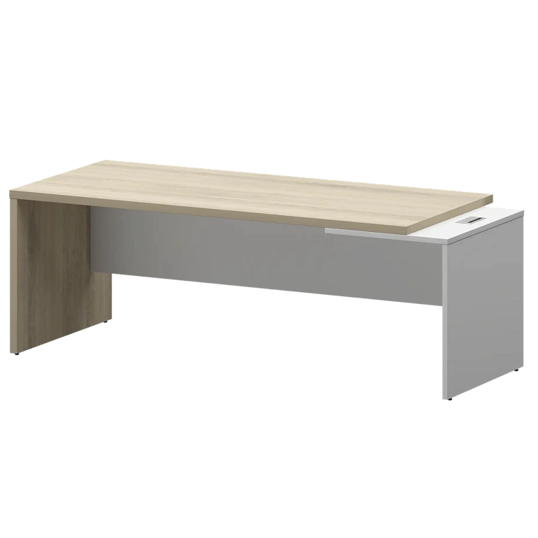 стол руководителя правый protech kz-22r кронберг/белый фото