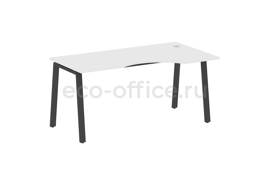 Стол криволинейный правый METAL SYSTEM STYLE БА.СА-1 (R) Белый / Антрацит металл  стоимость