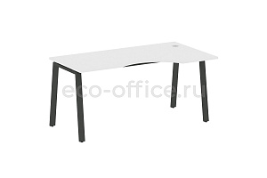 Стол криволинейный правый METAL SYSTEM STYLE БА.СА-1 (R) Белый / Антрацит металл фото