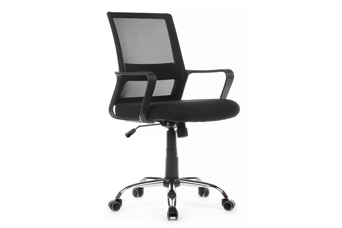 кресло rv chair mint 1029mb чёрная сетка / чёрная ткань фото