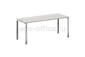Стол рабочий руководителя METAL SYSTEM DIRECT БП.СРР-5.7 Дуб Наварра / Нержавеющая сталь фото